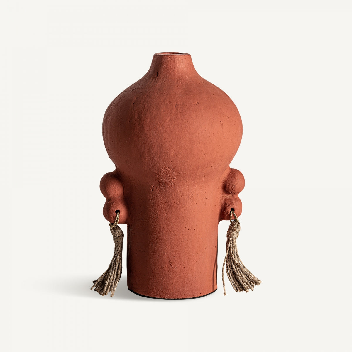 Jute and terracota vase