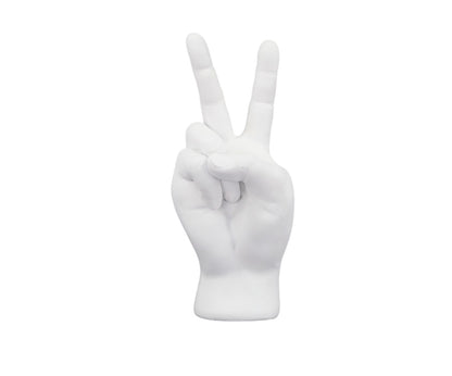 Set 3 Hands in white resin