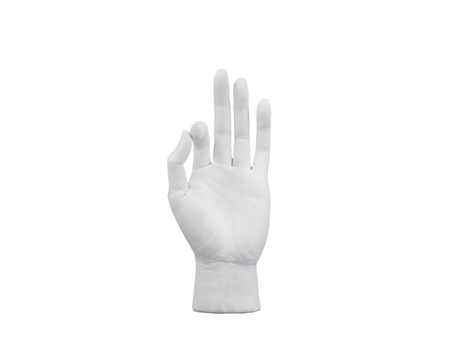 Set 3 Hands in white resin