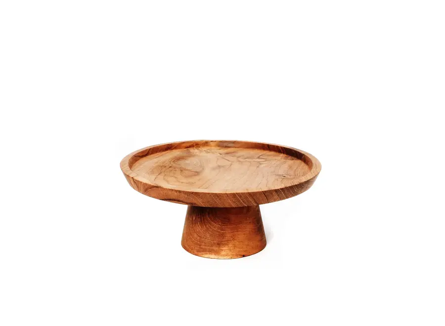 Prato para bolo Teak Root