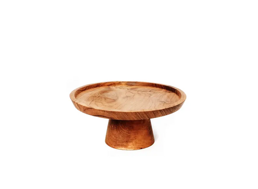 Prato para bolo Teak Root