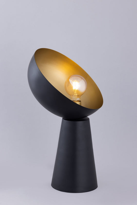 LAMP 'PARABOLE' MATT BLACK+GOLD - small