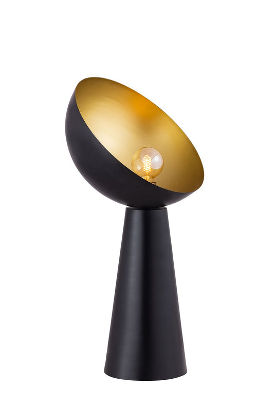LAMP 'PARABOLE' MATT BLACK+GOLD - large