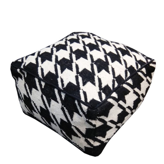 Cotton ottoman black/white 'pied de poule'