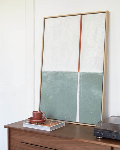 Quadro Malvern - Branco e Verde - 50 x 70 cm