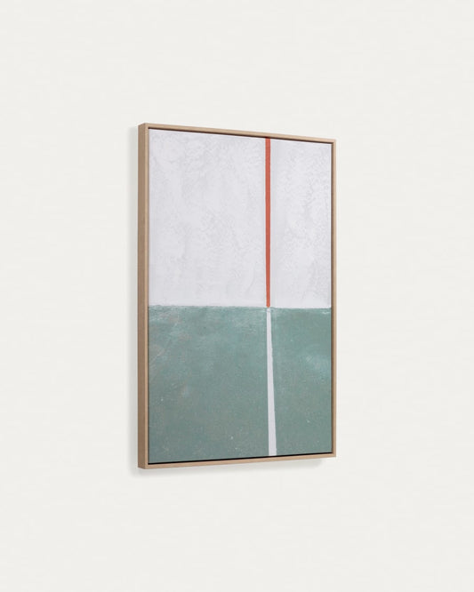 Quadro Malvern - Branco e Verde - 50 x 70 cm