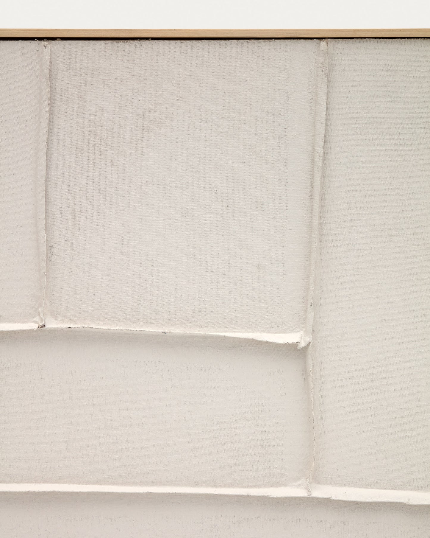 Quadro Klis de linho com formas geométricas branco