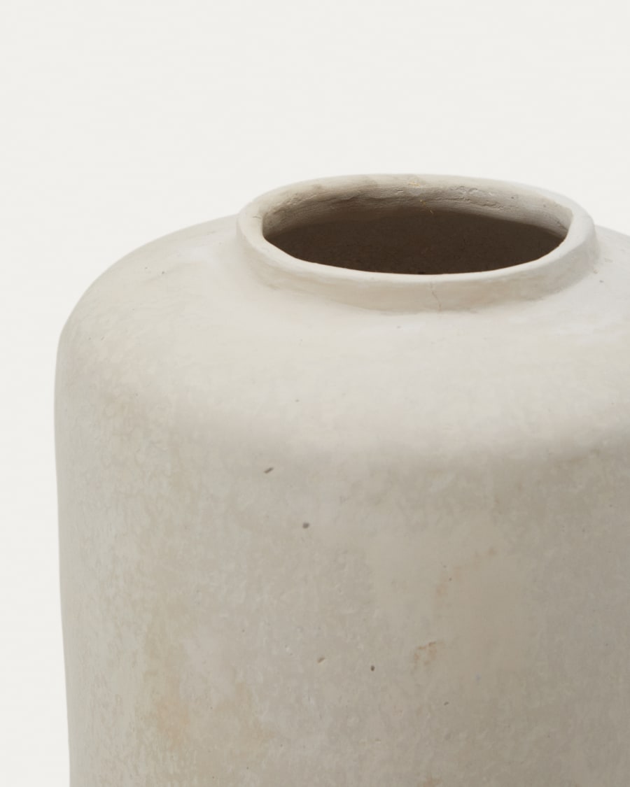 Jarra Serina de Papel Machê - Branco - 34 cm