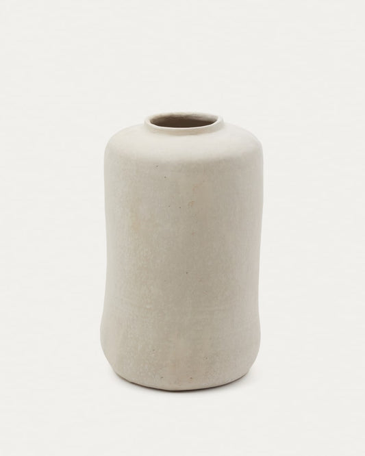 Jarra Serina de Papel Machê - Branco - 34 cm
