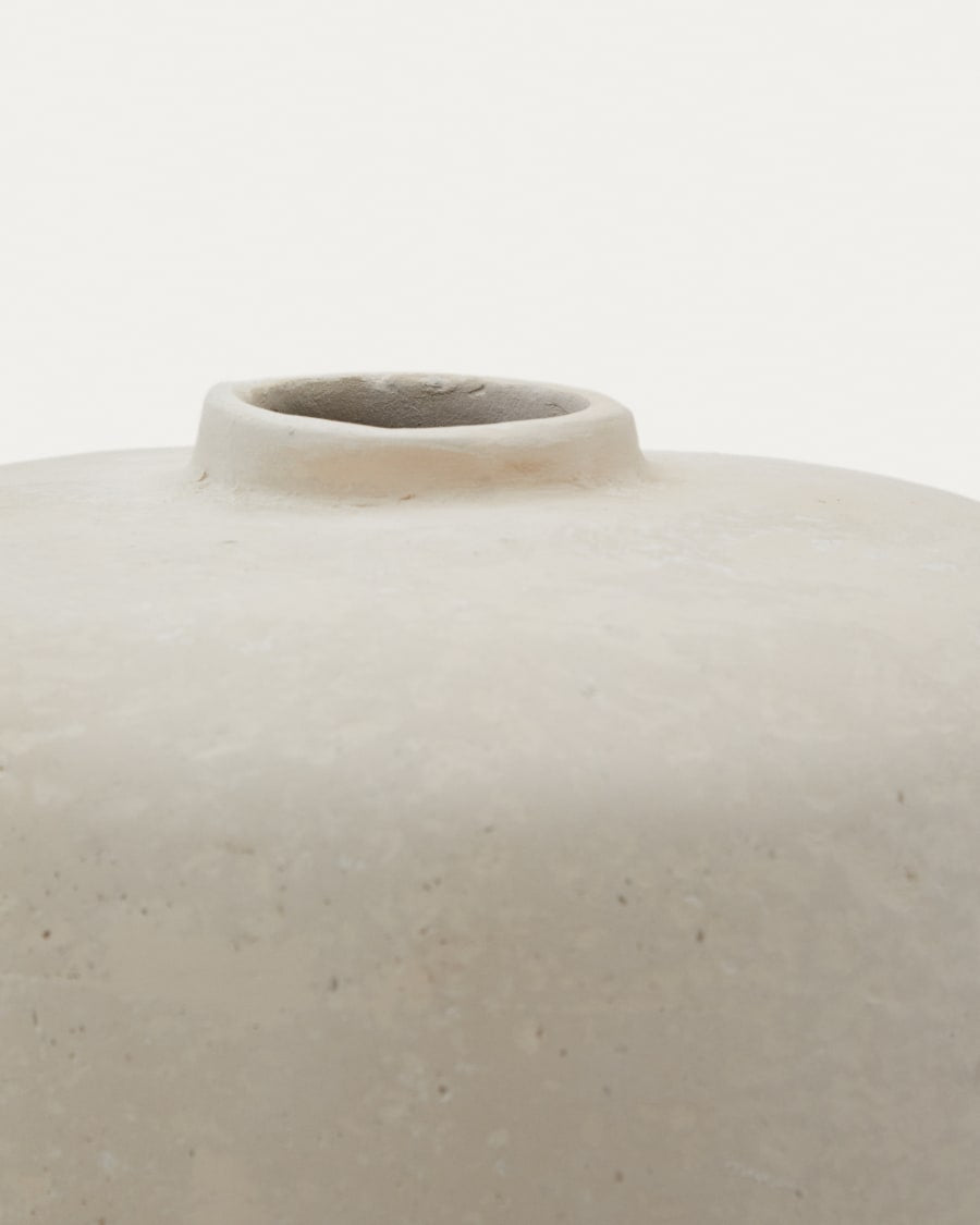 Jarra Serina de Papel Machê - Branco - 36.5 cm