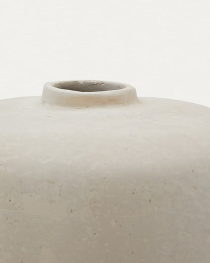 Jarra Serina de Papel Machê - Branco - 36.5 cm