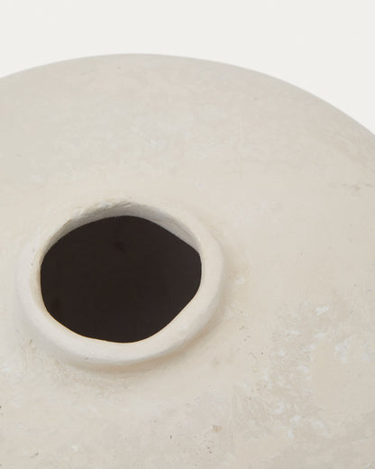 Jarra Serina de Papel Machê - Branco - 36.5 cm