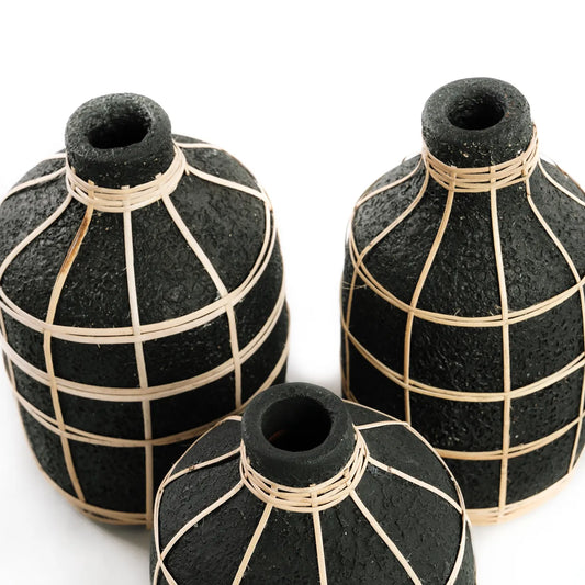 Vaso Whoopy - Preto e Natural - S