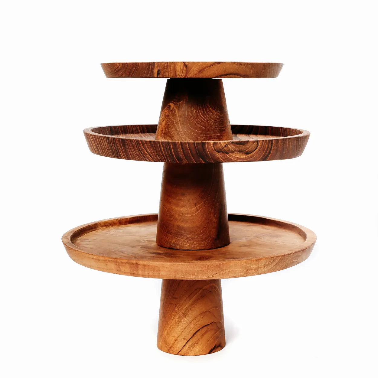 Prato para bolo Teak Root